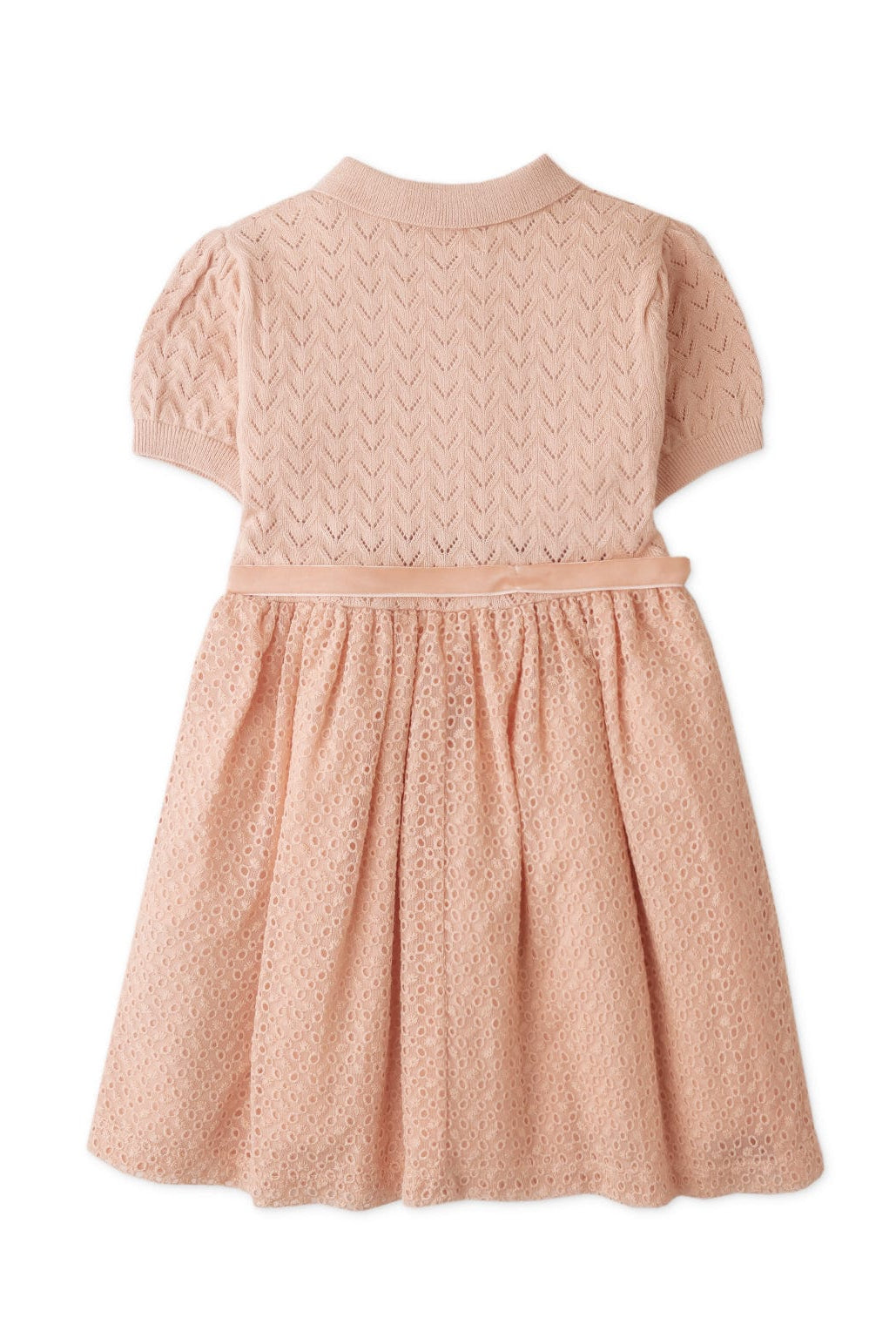 جينجرسنابس فستان بناتى بزراير وحزام على الخصر