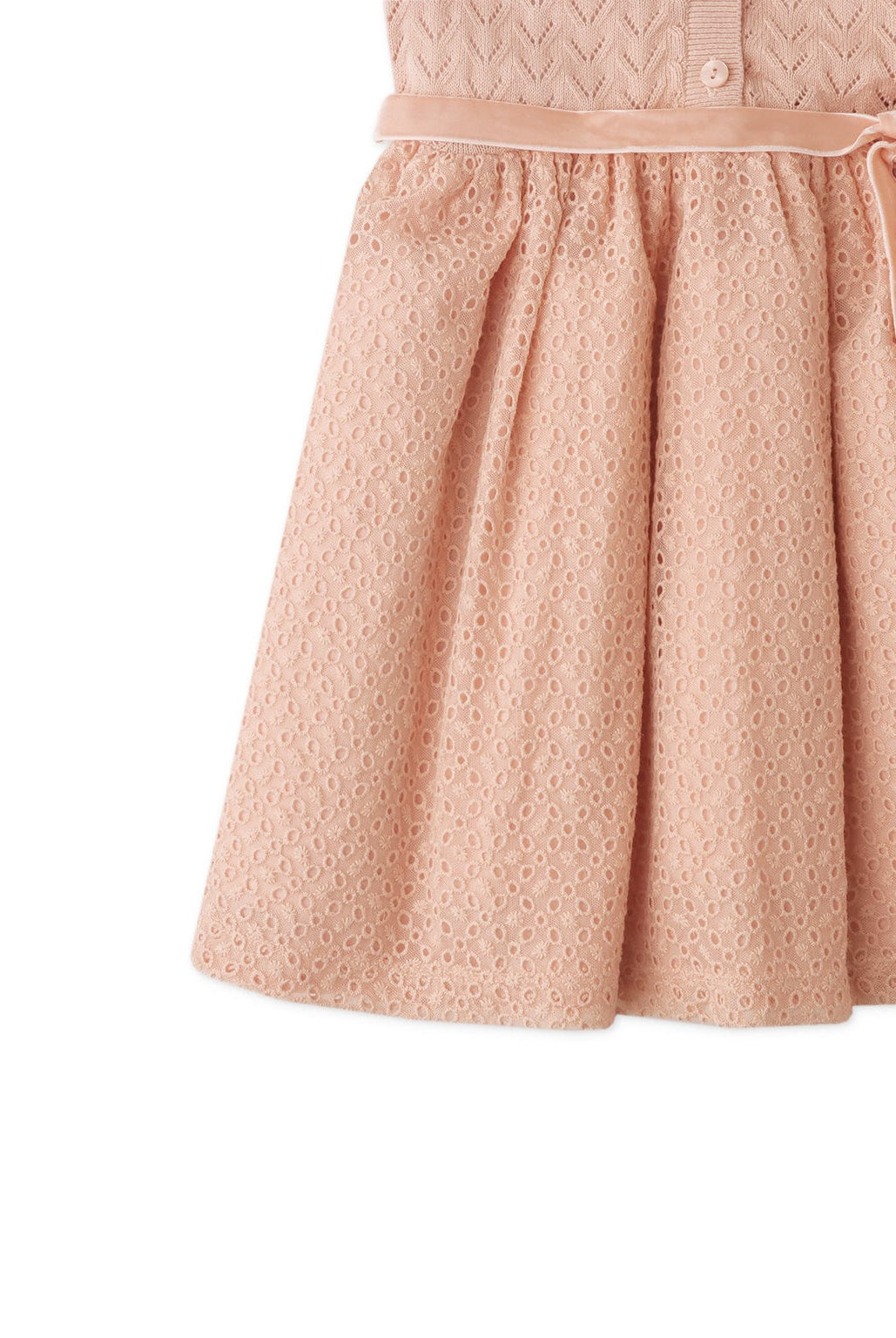 جينجرسنابس فستان بناتى بزراير وحزام على الخصر