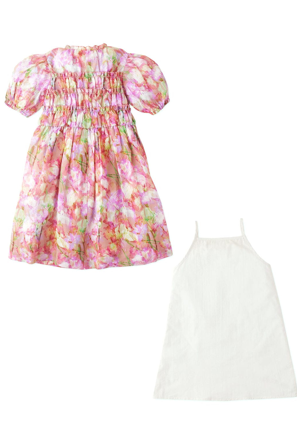 جينجرسنابس فستان بطبعة بناتى وكشكشه من الصدر