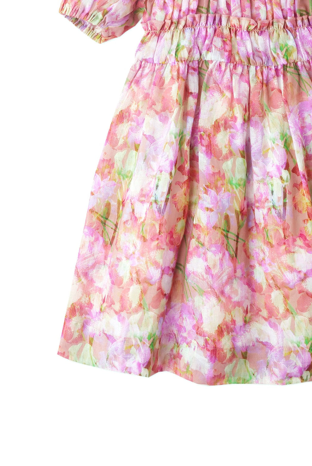 جينجرسنابس فستان بطبعة بناتى وكشكشه من الصدر