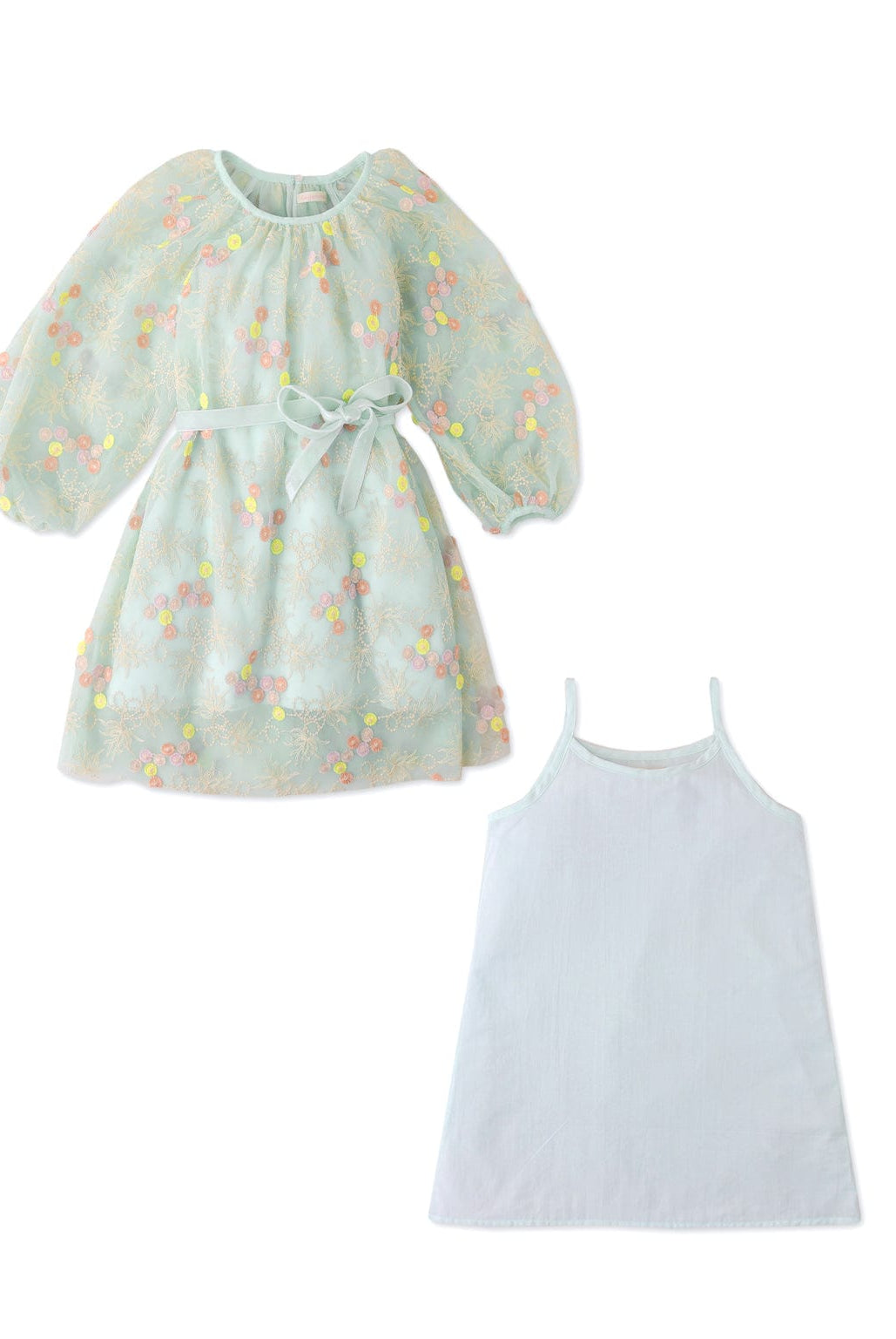 جينجرسنابس فستان ببطانه بكم بطبعة بناتى