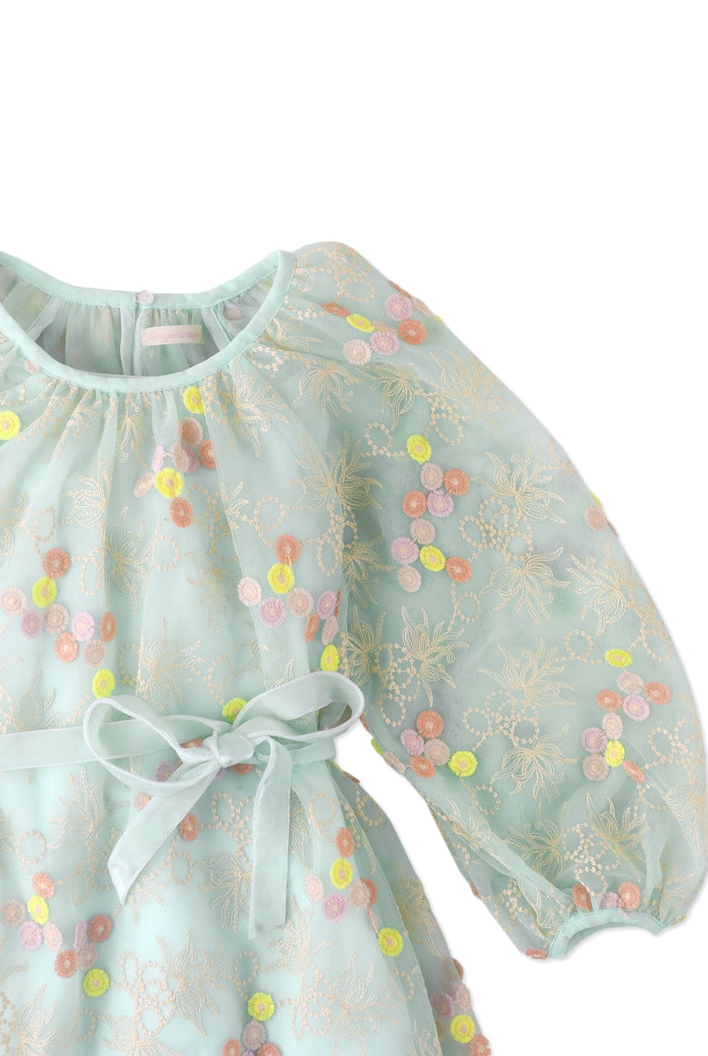 جينجرسنابس فستان ببطانه بكم بطبعة بناتى