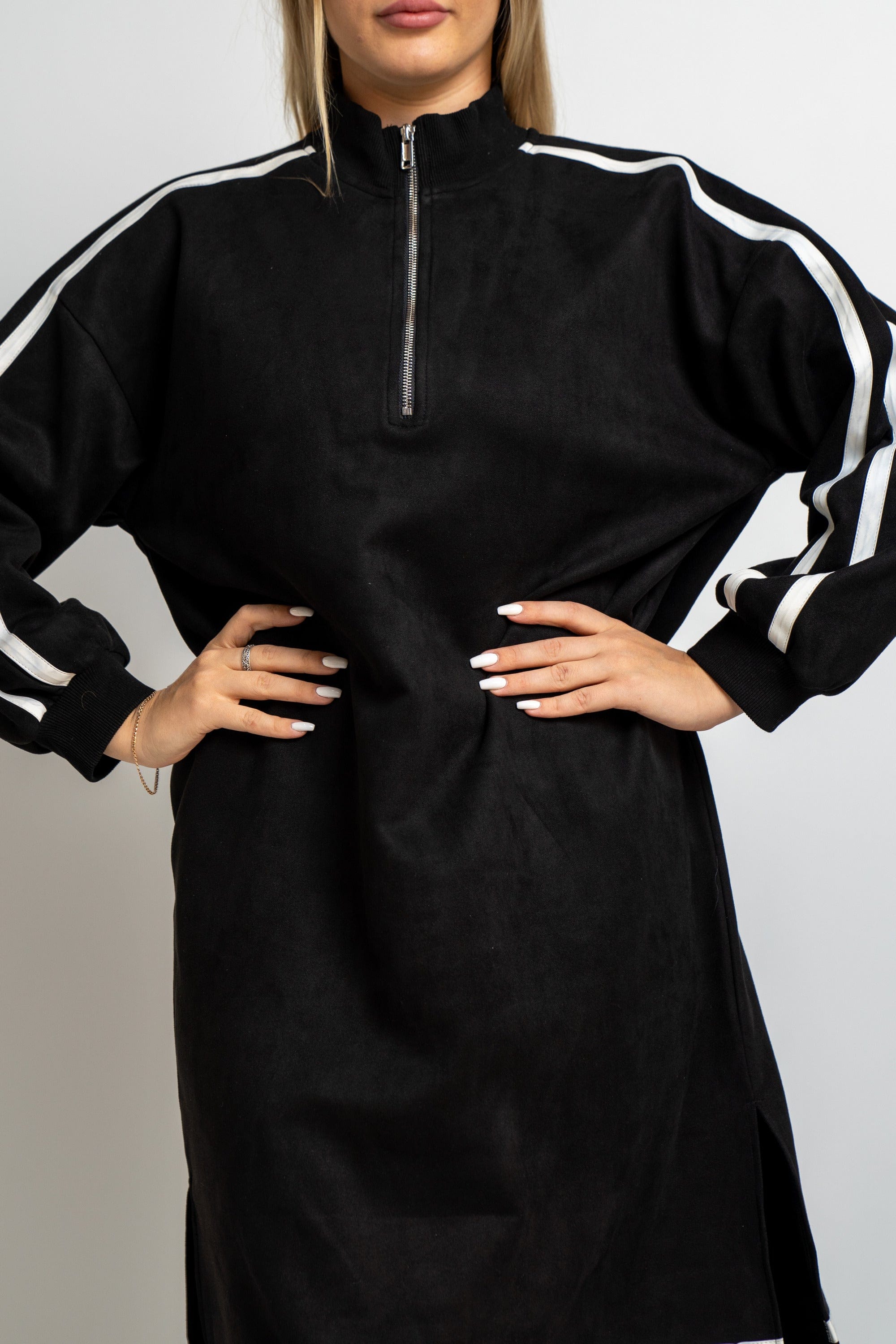 نتشي فستان ميدي واسع كم طويل نسائي