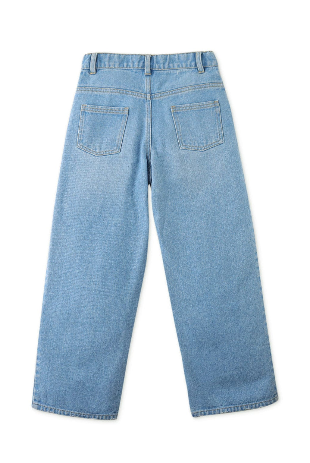 جينجرسنابس بنطلون جينز سادة أزرق بناتي - أزرق