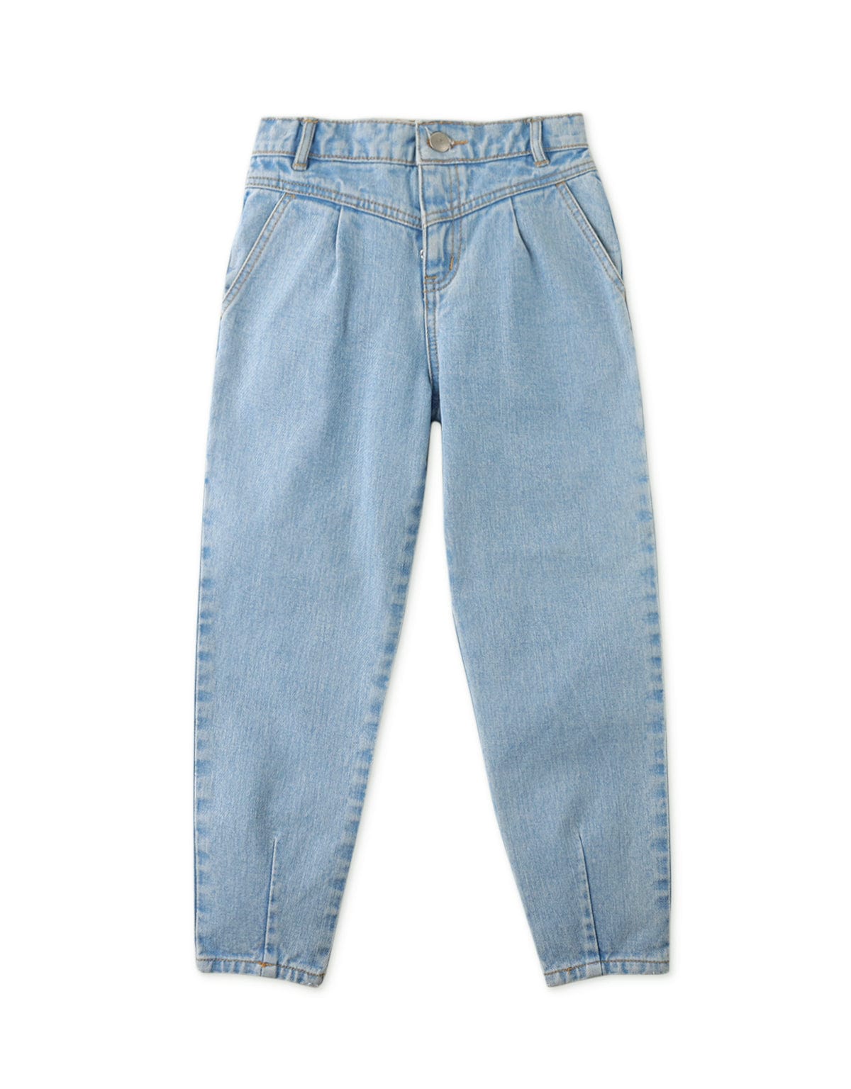 جينجرسنابس بنطلون جينز سادة أزرق بناتي - أزرق