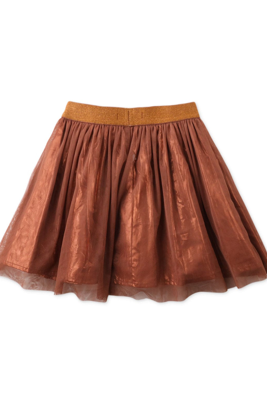 جينجرسنابس تنورة بناتي لامعة منفوشة بني