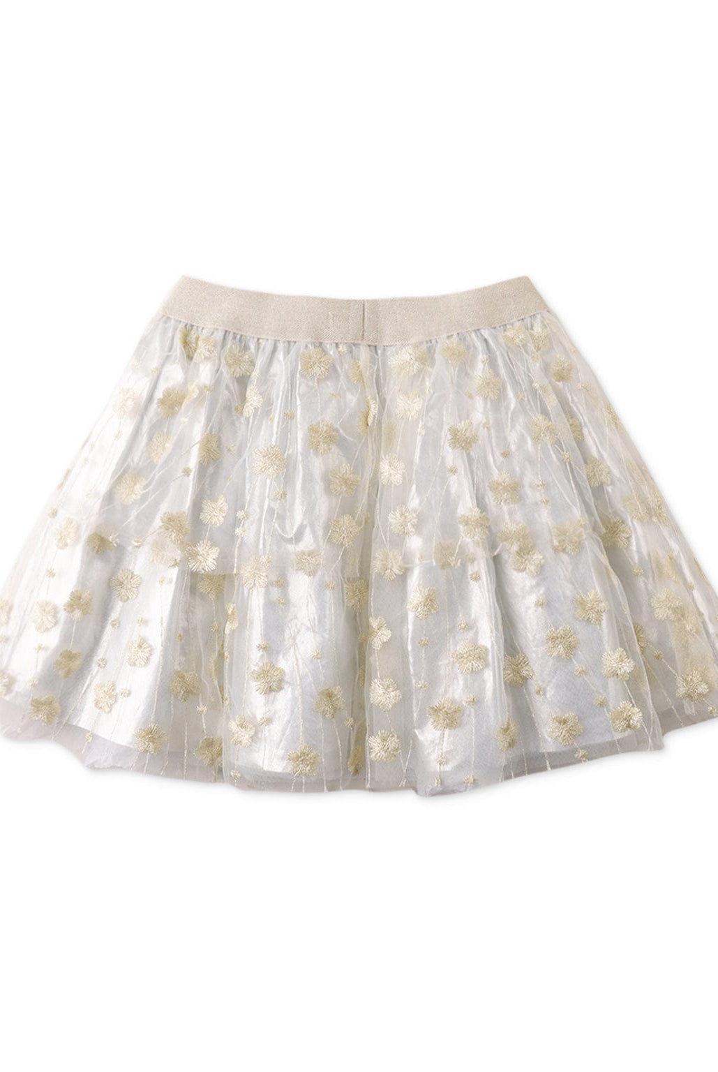 جينجرسنابس تنورة بناتي لامعة منفوشة وموردة معدني