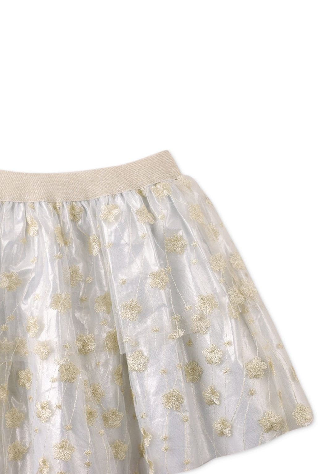 جينجرسنابس تنورة بناتي لامعة منفوشة وموردة معدني