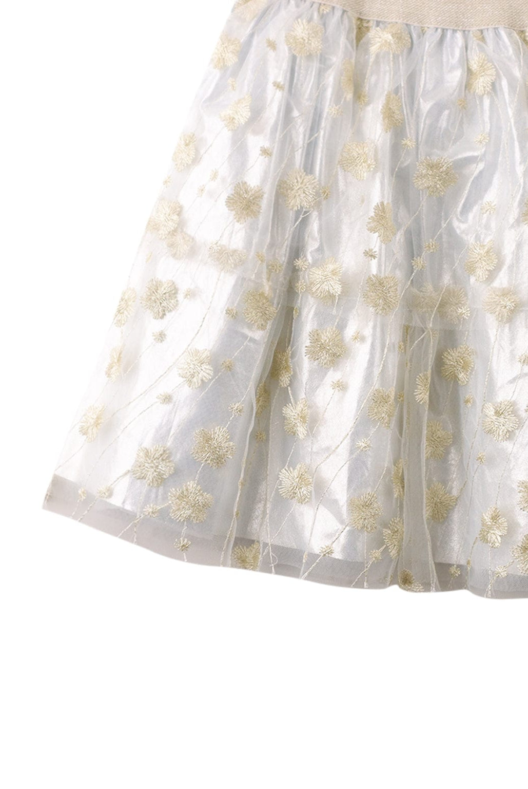 جينجرسنابس تنورة بناتي لامعة منفوشة وموردة معدني