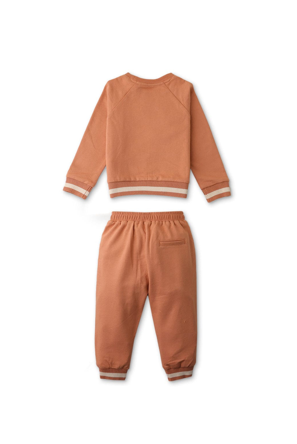 جينجرسنابس طقم بنطلون ولادي رضع سادة بجيوب خلفية بني