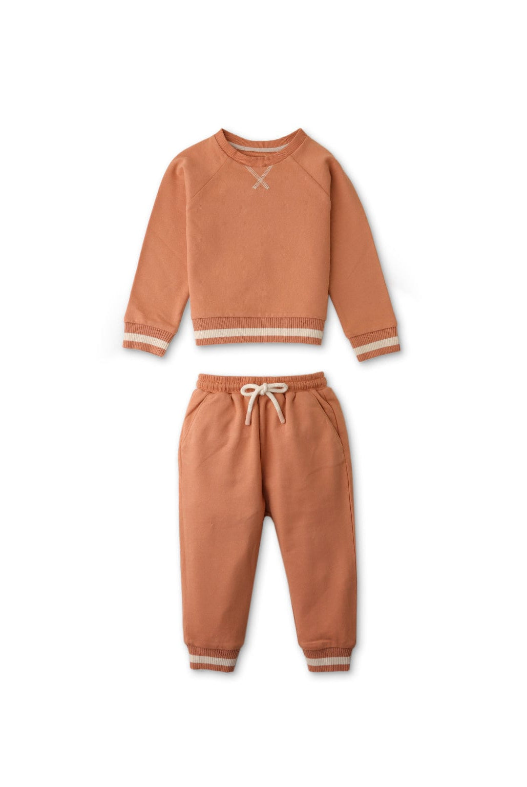 جينجرسنابس طقم بنطلون ولادي رضع سادة بجيوب خلفية بني