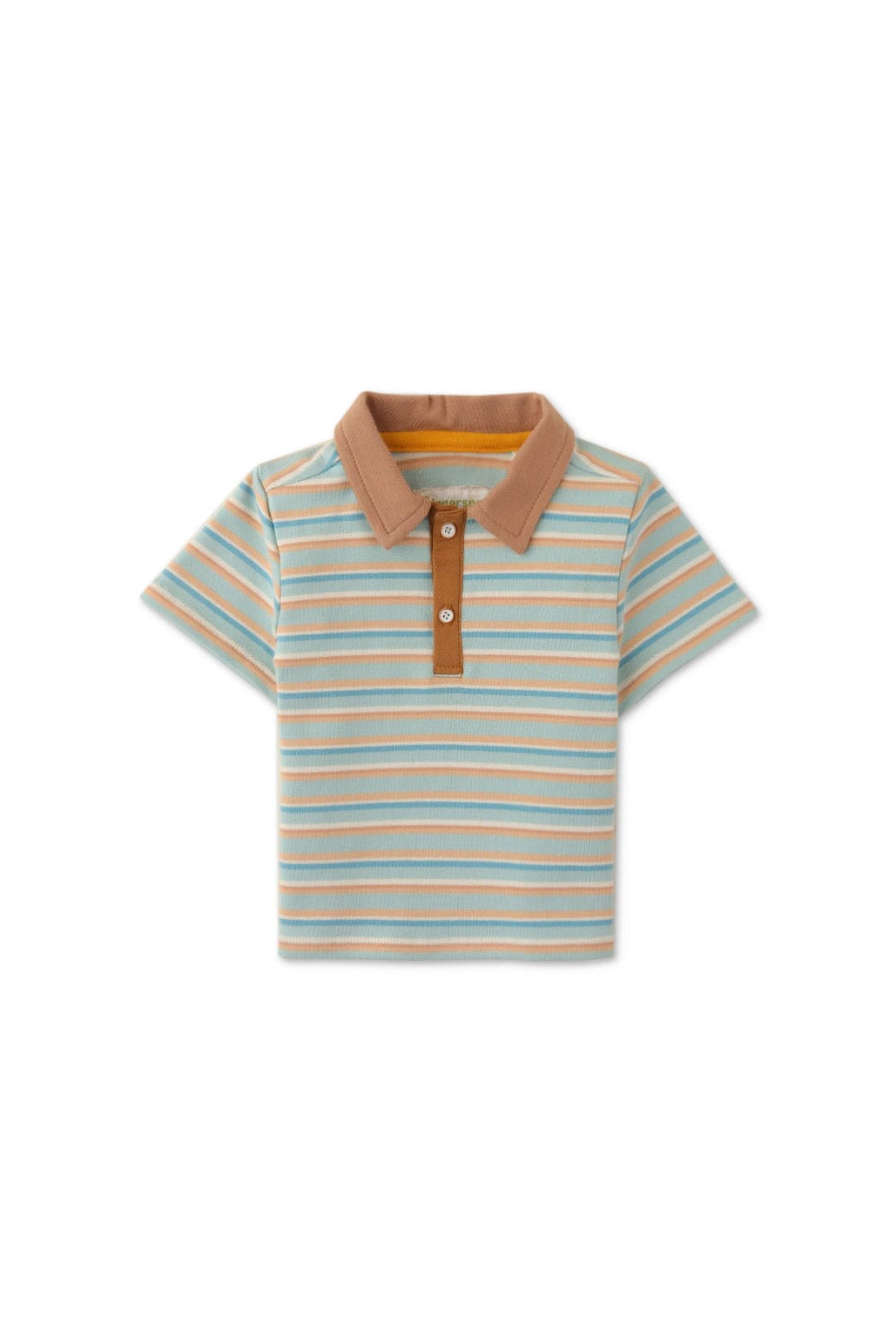 جينجرسنابس تيشيرت مخطط بالعرض بأزرار بياقة بيبي ولادي متعدد الألوان