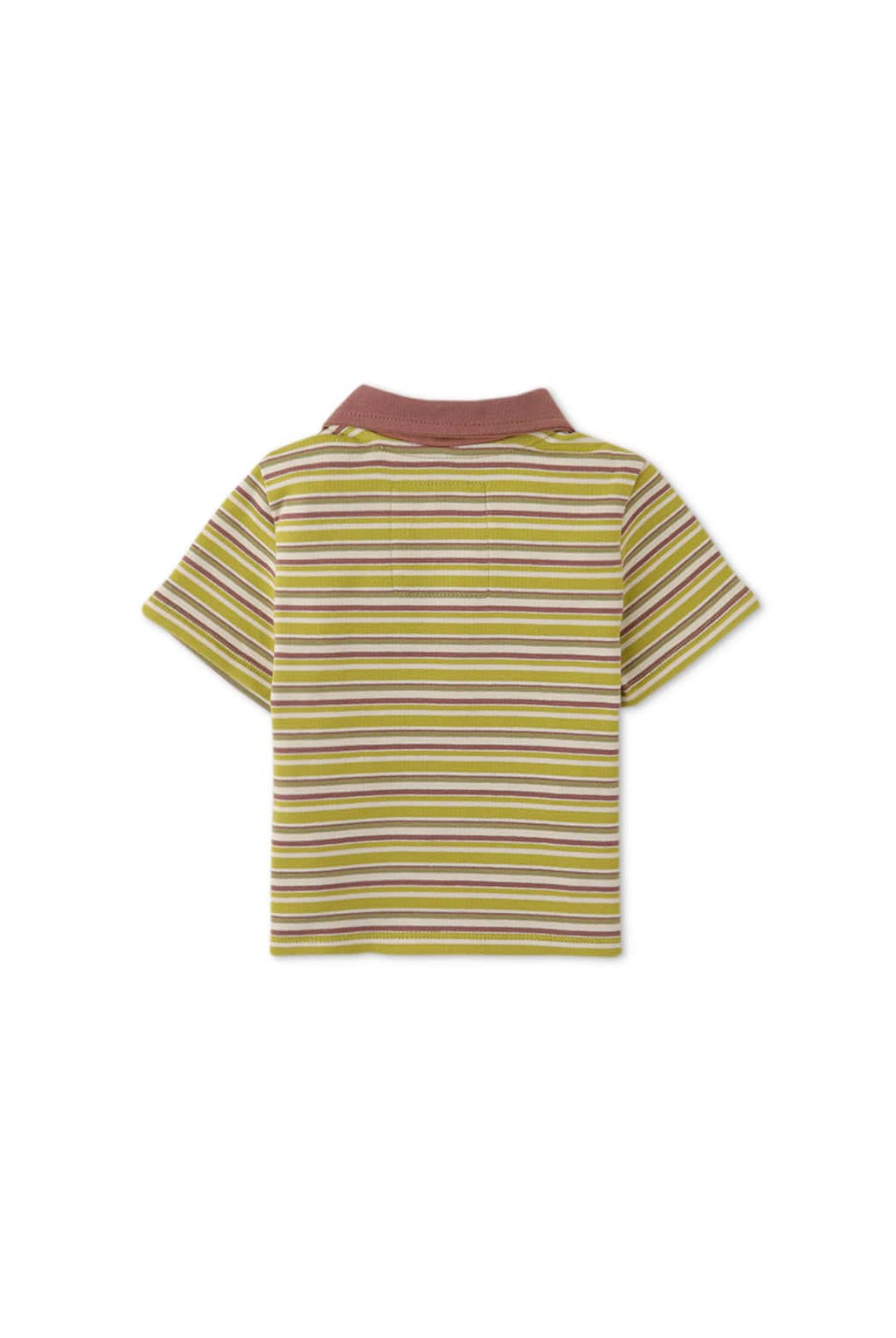 جينجرسنابس تيشيرت مخطط بياقة بالعرض بأزرار بيبي ولادي أخضر