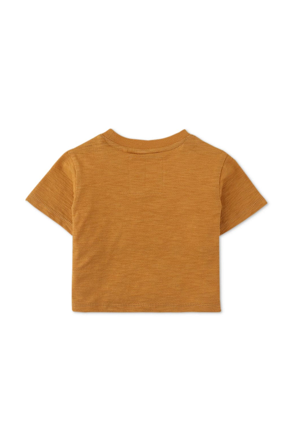 جينجرسنابس تيشيرت نص كم برسمة أمامية أولادي برتقالي