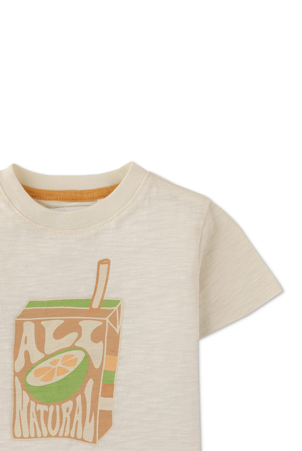 جينجرسنابس تيشيرت نص كم بطبعة أمامية أولادي أوف وايت