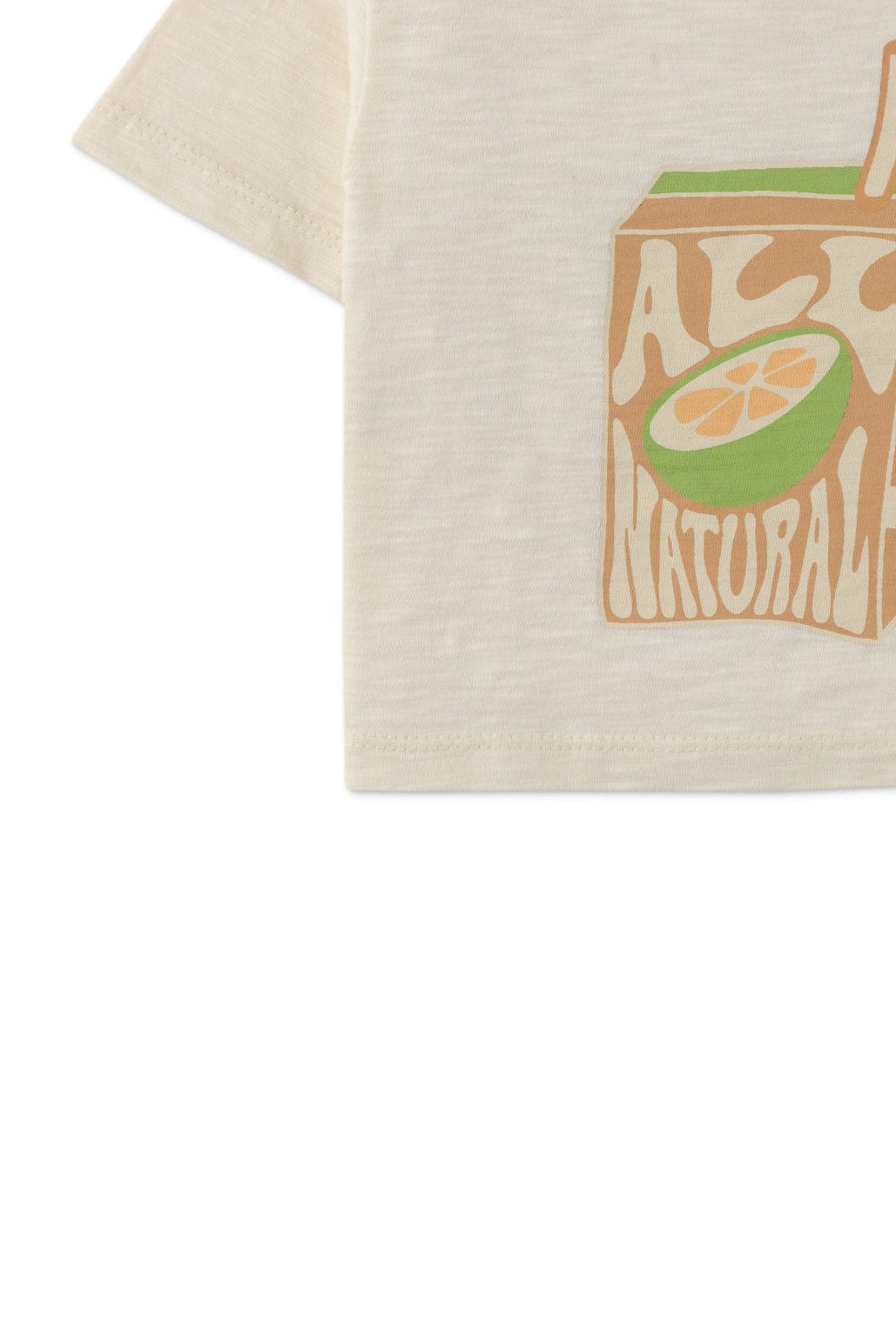 جينجرسنابس تيشيرت نص كم بطبعة أمامية أولادي أوف وايت