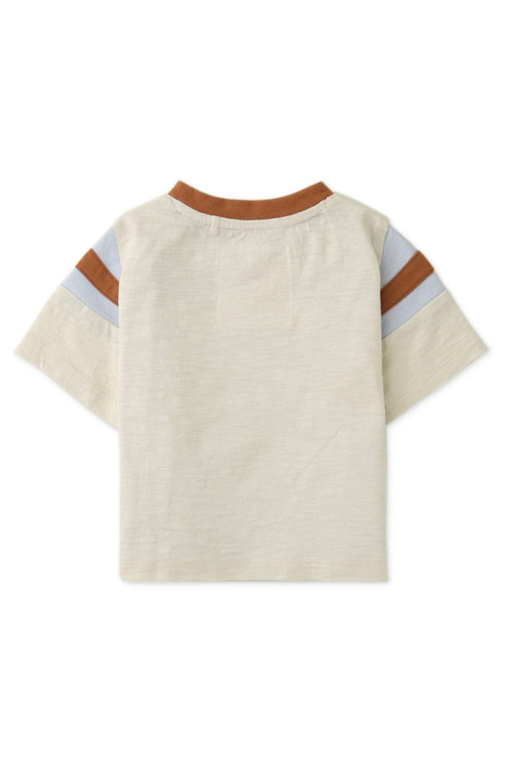 جينجرسنابس تيشيرت حديثي الولادة اولاد نص كم بطبعة أمامية أوف وايت