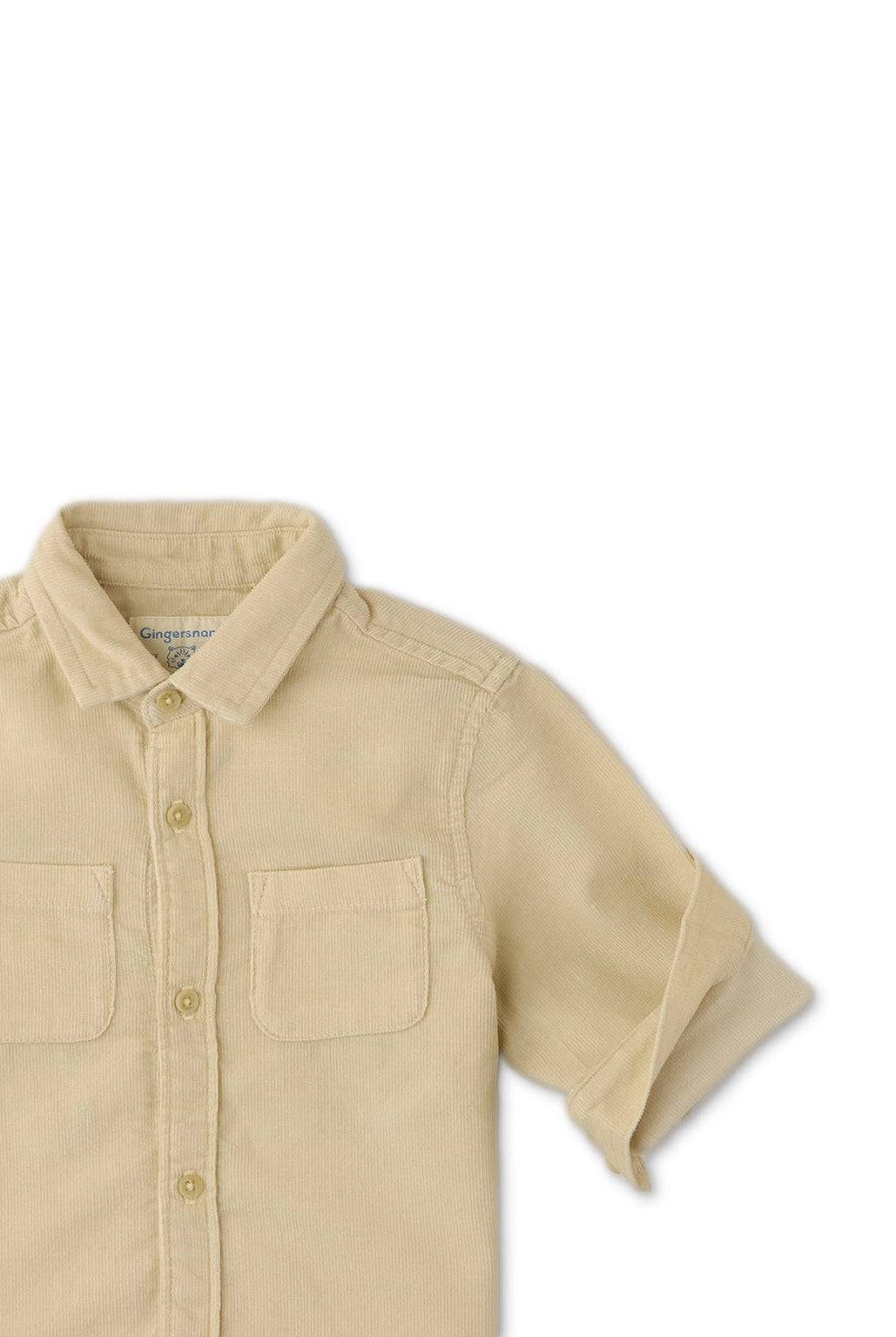 جينجرسنابس قميص ولادي اطفالي سادة 2 جيب بيج