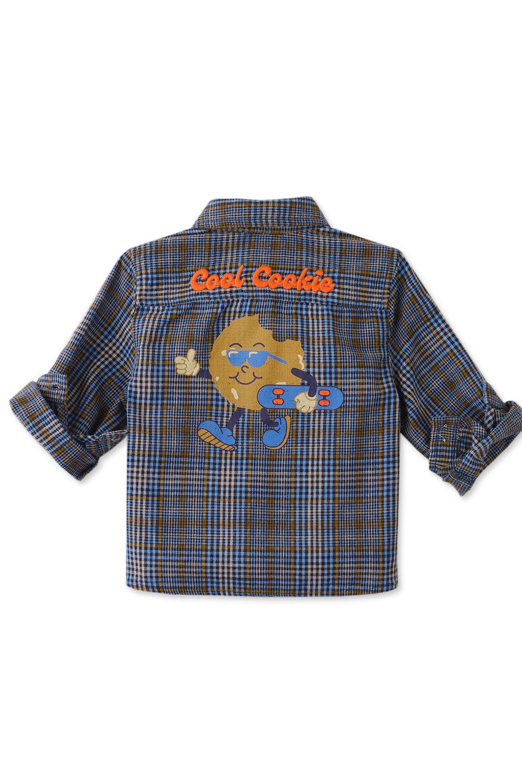 جينجرسنابس قميص بولو منسوج للأولاد حديثي الولادة كم طويل منقوش متعدد الألوان