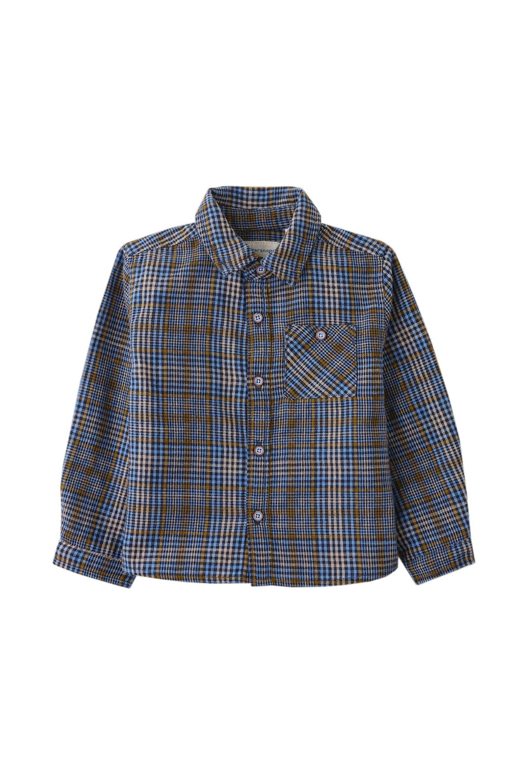 جينجرسنابس قميص بولو منسوج للأولاد حديثي الولادة كم طويل منقوش متعدد الألوان