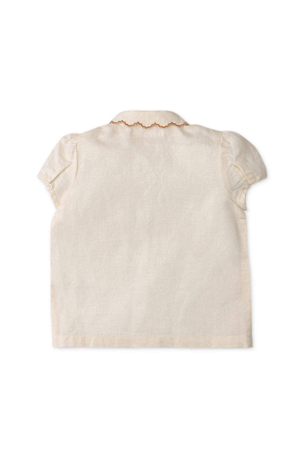 جينجرسنابس بلوزة بأزرار أمامية كم قصير بيبي بناتي أوف وايت