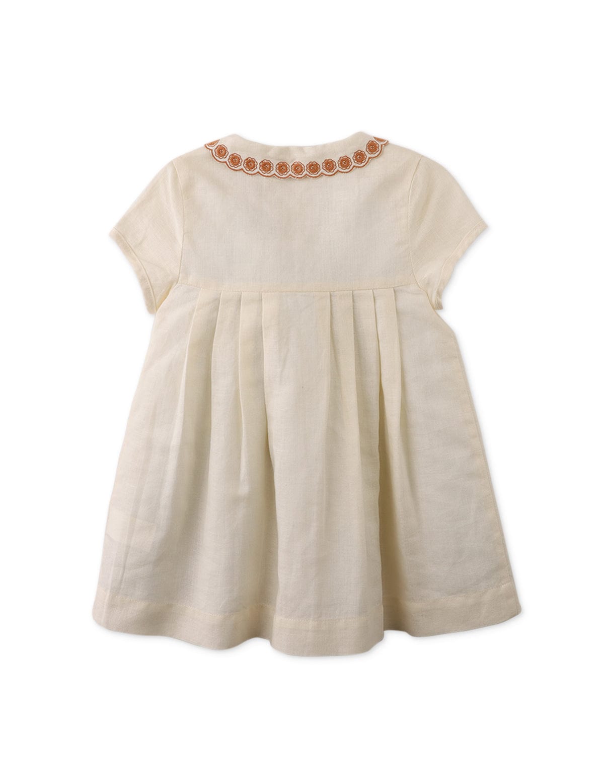 جينجرسنابس فستان بيبي بناتي منقوش سادة أوف وايت