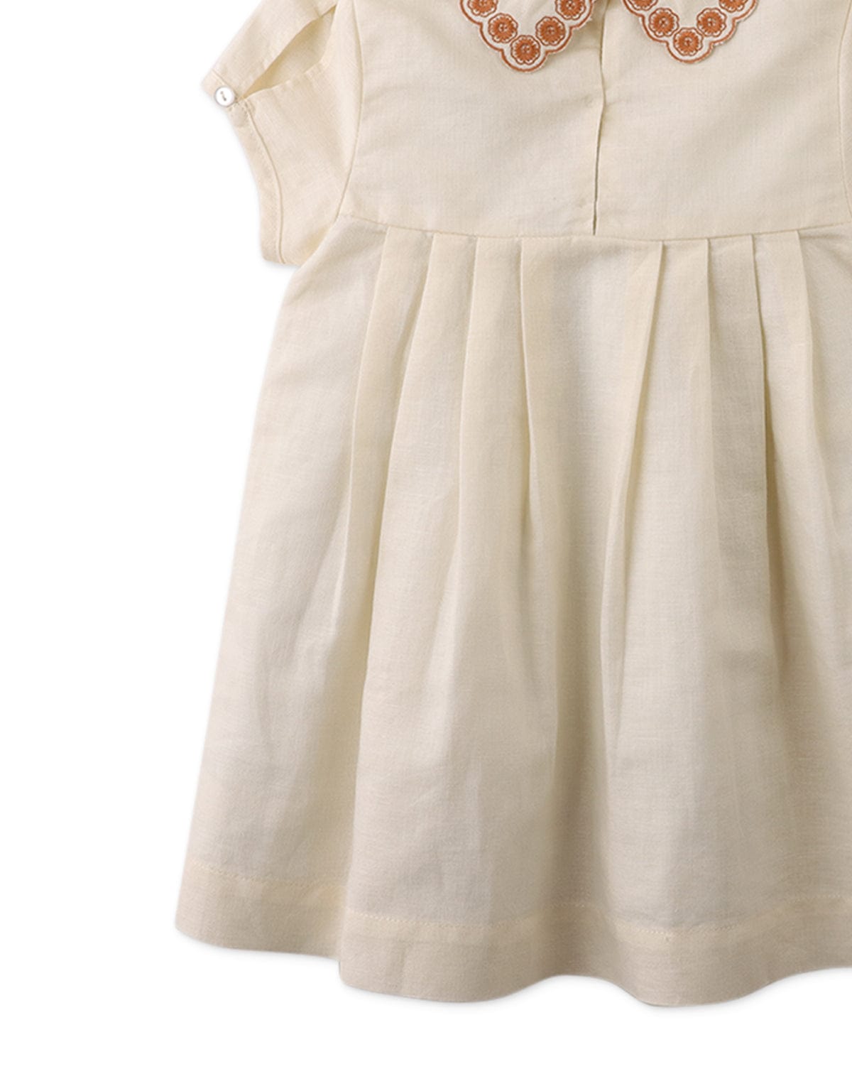 جينجرسنابس فستان بيبي بناتي منقوش سادة أوف وايت