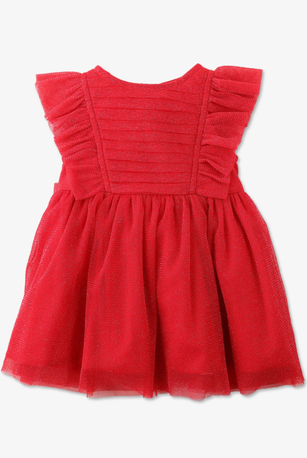 جينجرسنابس فستان بيبي بناتي منسوج بفيونكة على الخصر أحمر