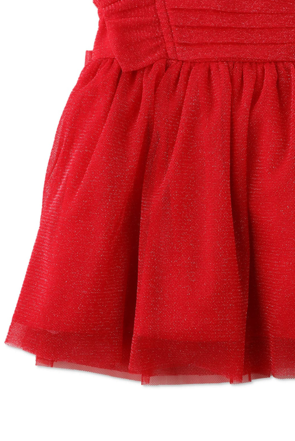 جينجرسنابس فستان بيبي بناتي منسوج بفيونكة على الخصر أحمر