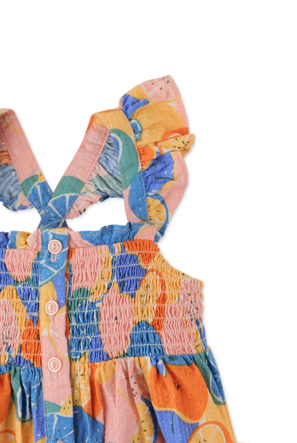 جينجرسنابس فستان حمالات على شكل فراشة مزينة بالفاكهة بناتي