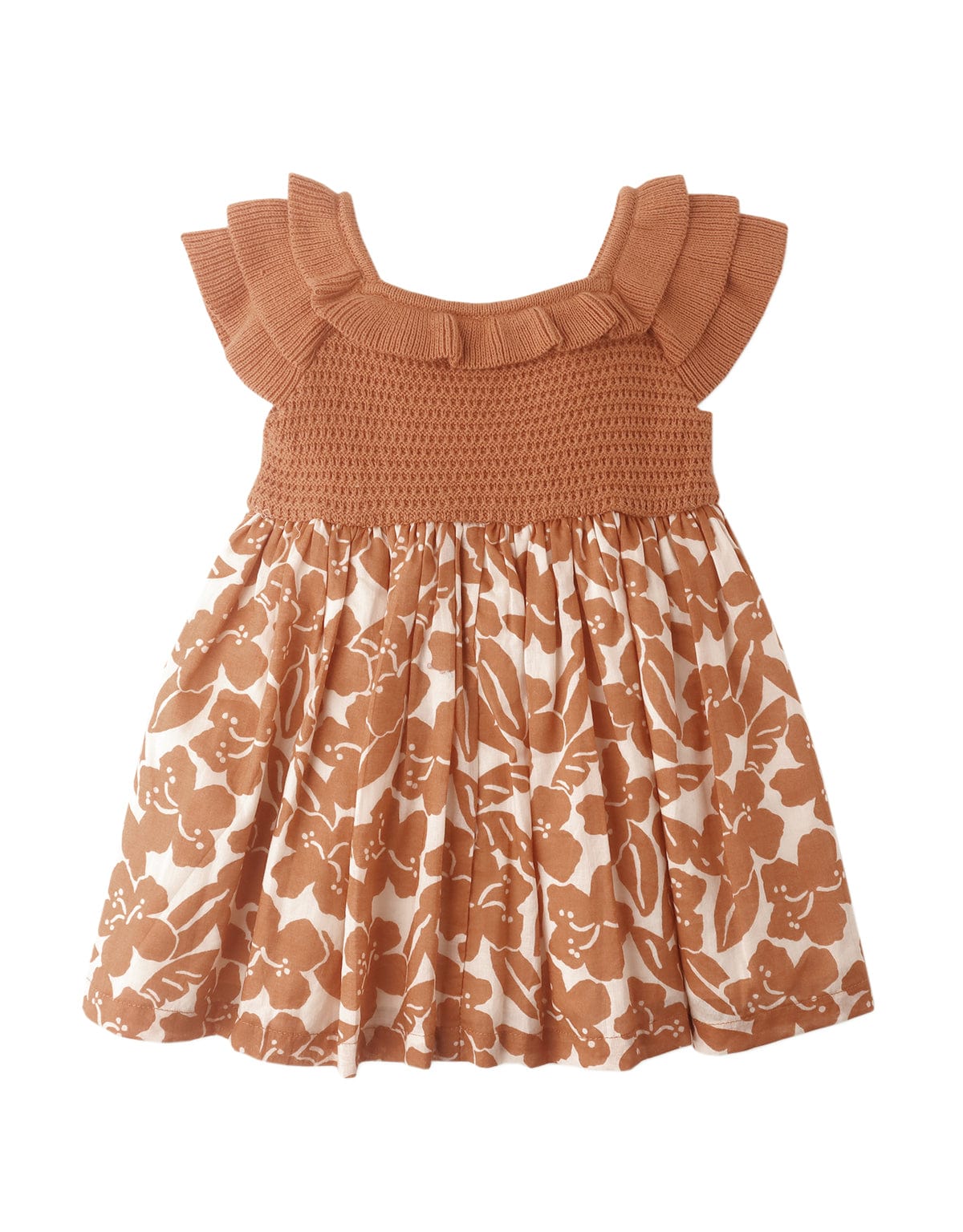 جينجرسنابس فستان مواليد قصير بطبقات على الصدر بناتى