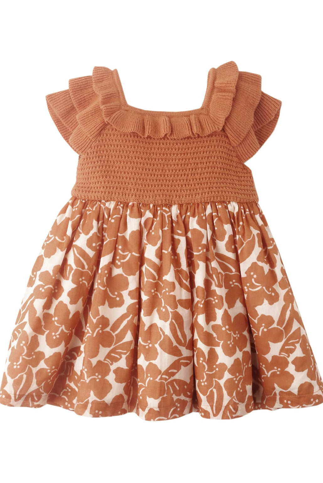 جينجرسنابس فستان مواليد قصير بطبقات على الصدر بناتى