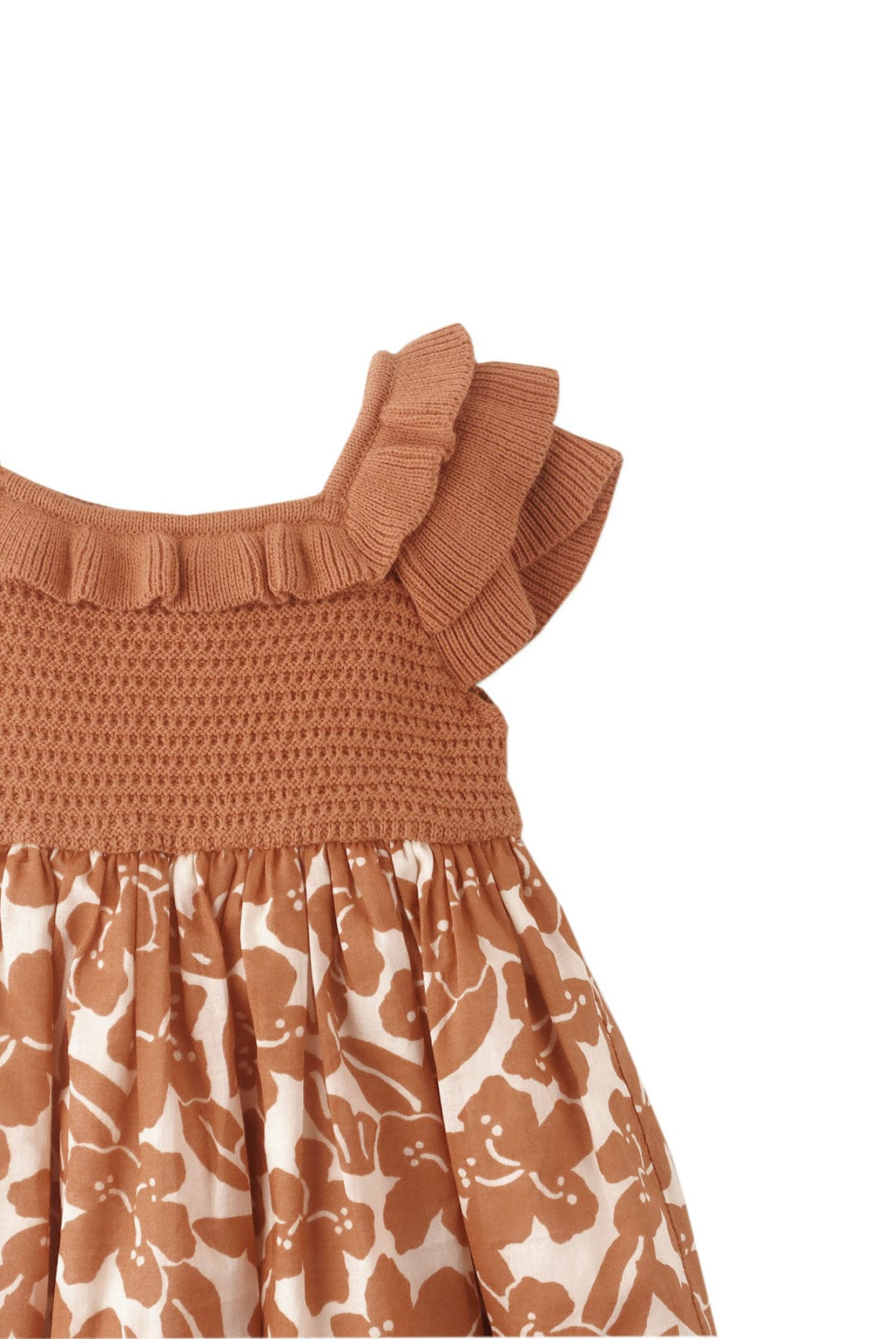 جينجرسنابس فستان مواليد قصير بطبقات على الصدر بناتى