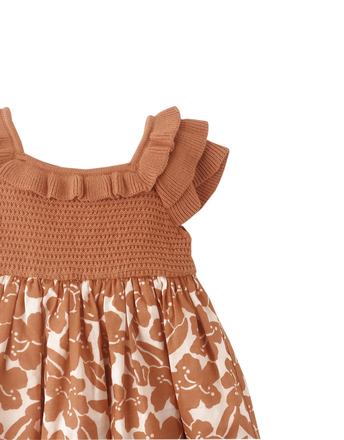 جينجرسنابس فستان مواليد قصير بطبقات على الصدر بناتى