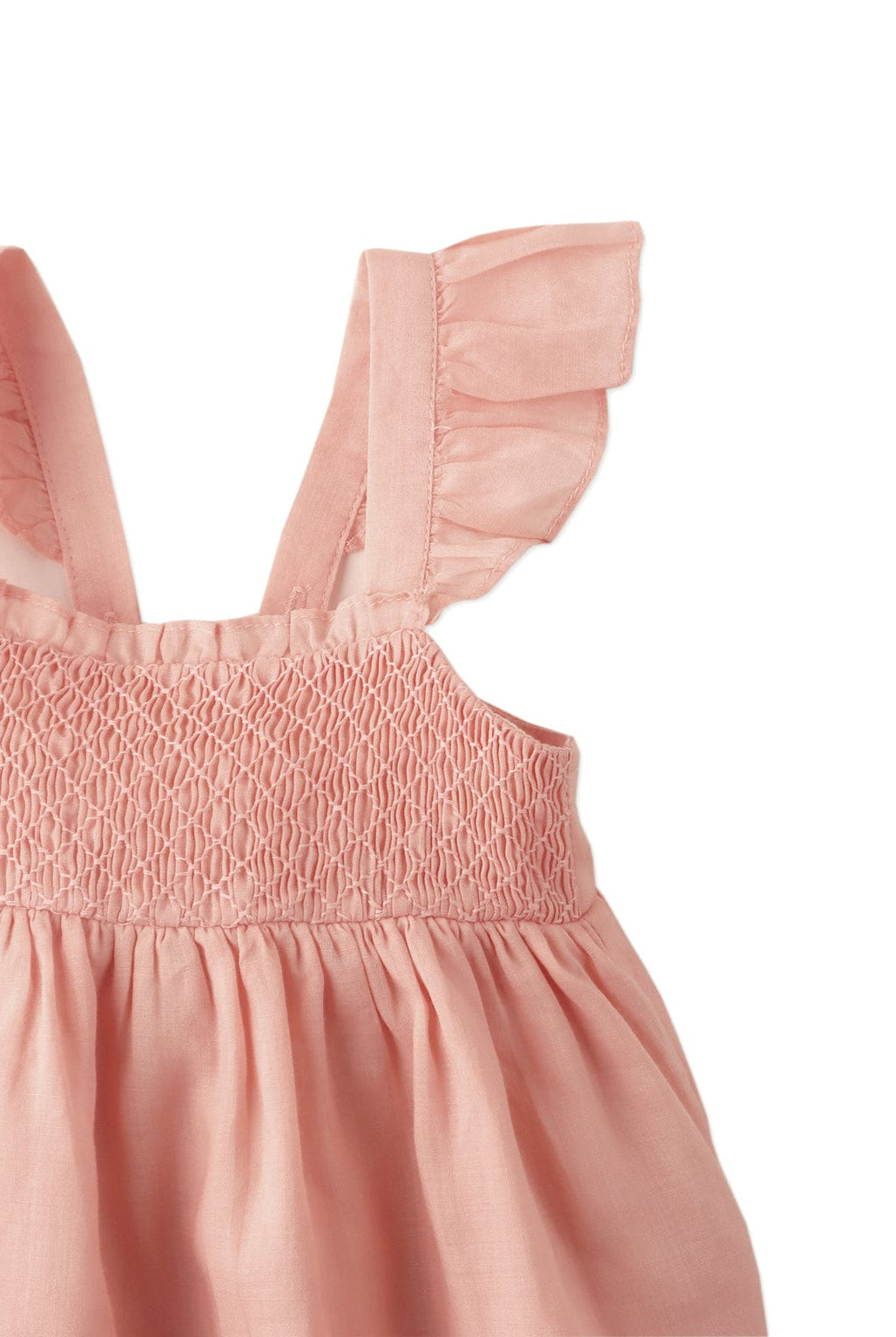 جينجرسنابس فستان مواليد بحمالات مع كشكش بناتى