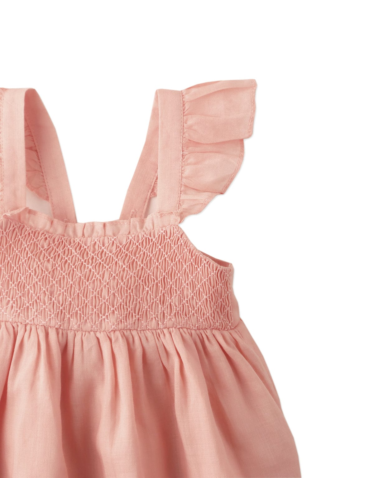 جينجرسنابس فستان مواليد بحمالات مع كشكش بناتى