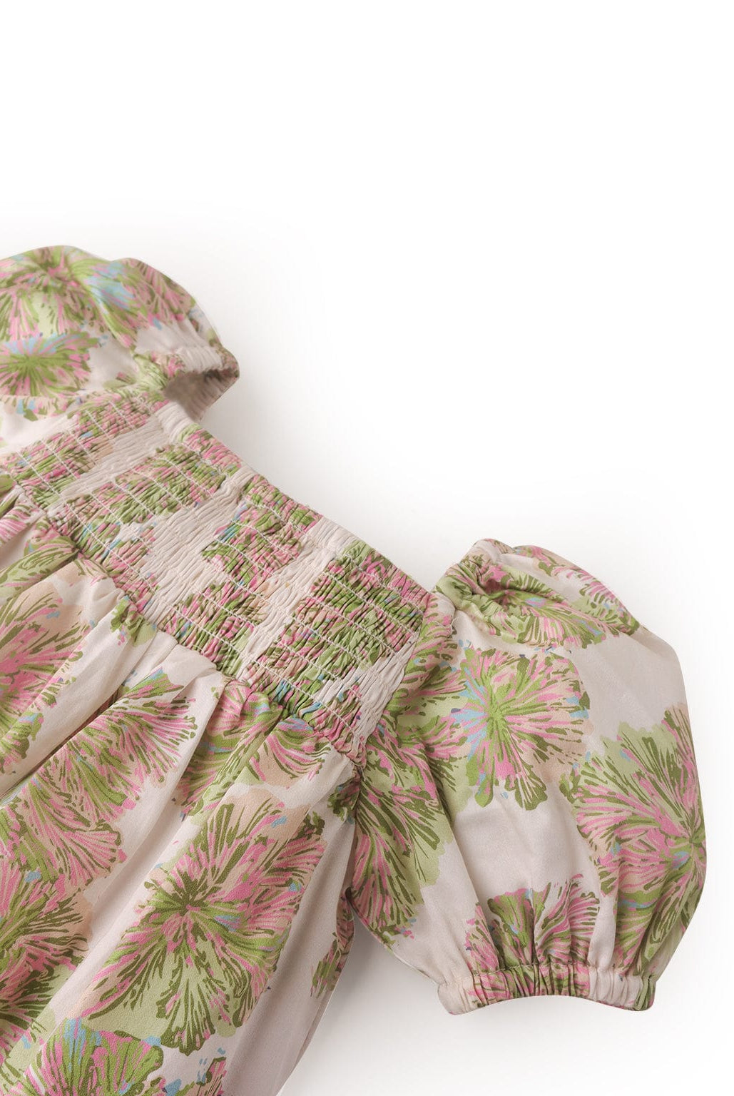 جينجرسنابس فستان مواليد منقوش واكمام مطاط بناتى