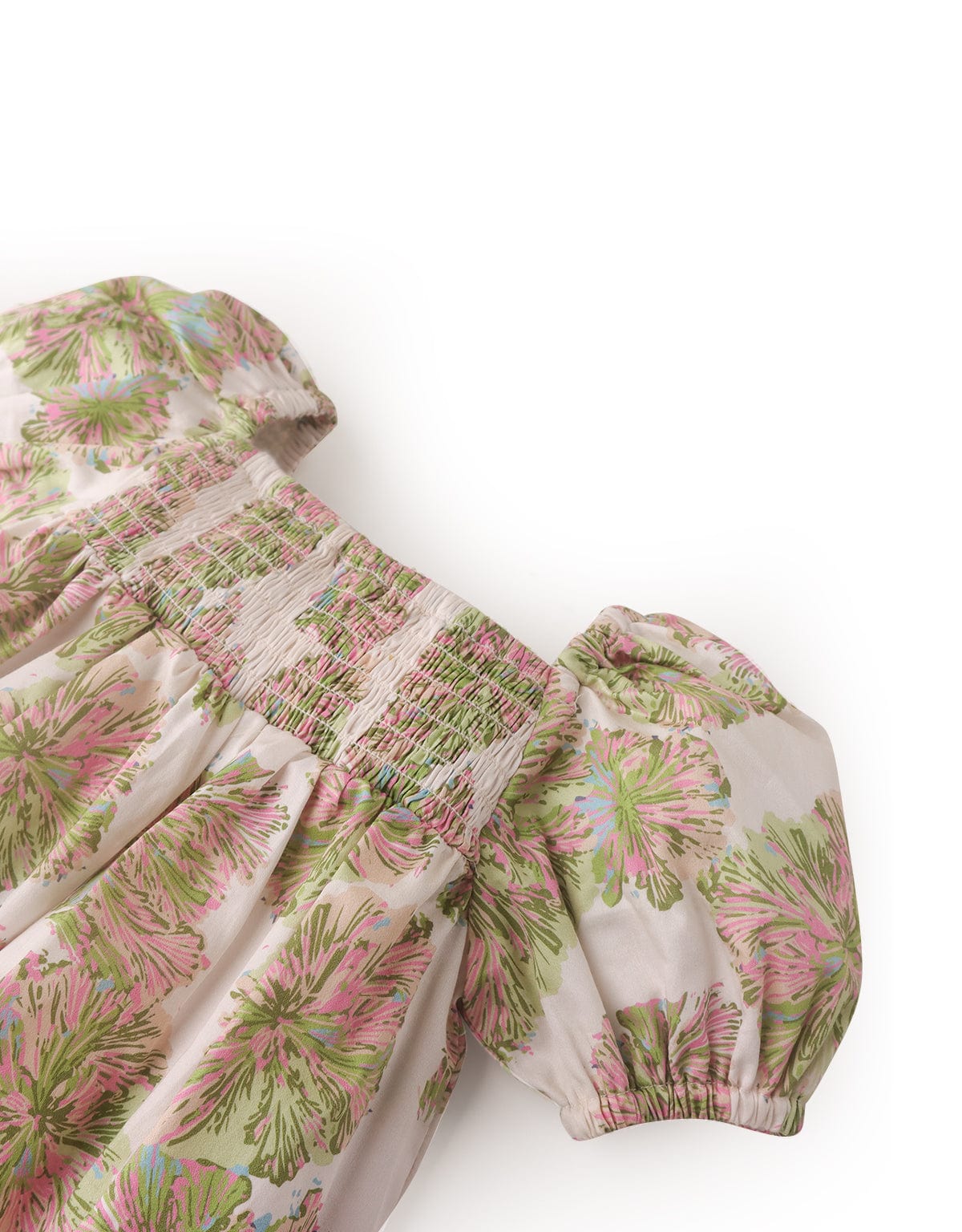 جينجرسنابس فستان مواليد منقوش واكمام مطاط بناتى