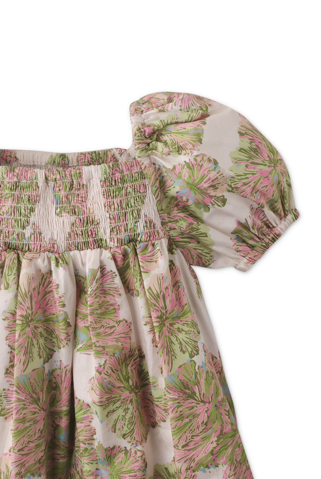 جينجرسنابس فستان مواليد منقوش واكمام مطاط بناتى