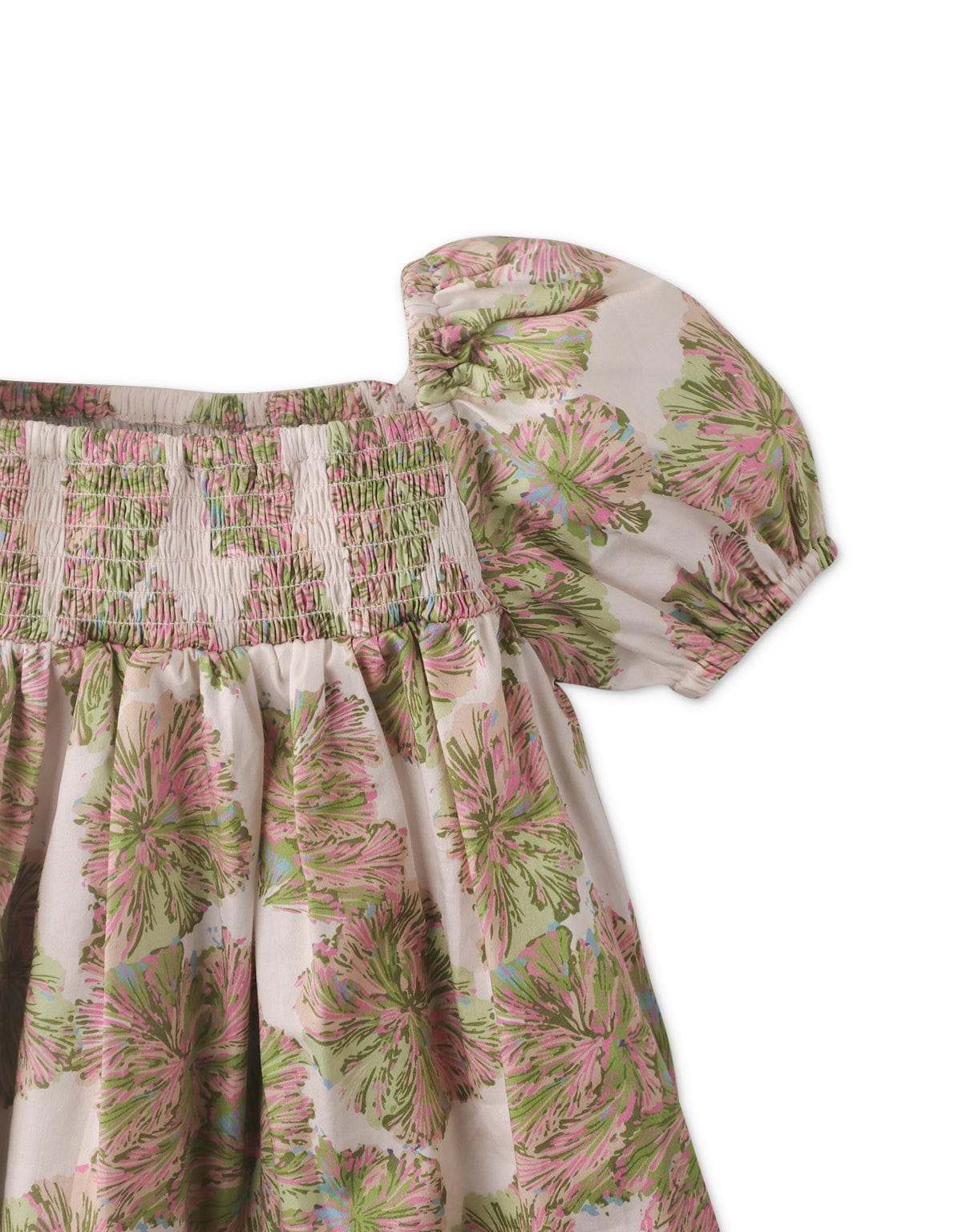 جينجرسنابس فستان مواليد منقوش واكمام مطاط بناتى