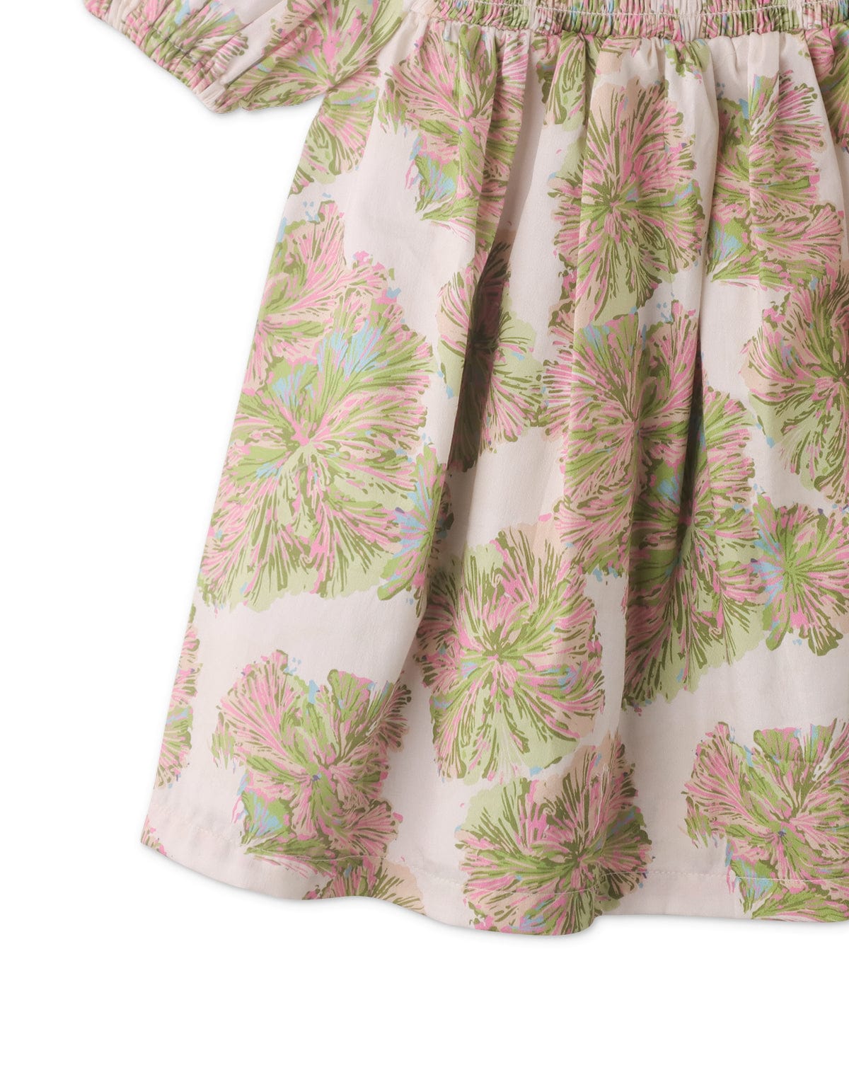 جينجرسنابس فستان مواليد منقوش واكمام مطاط بناتى