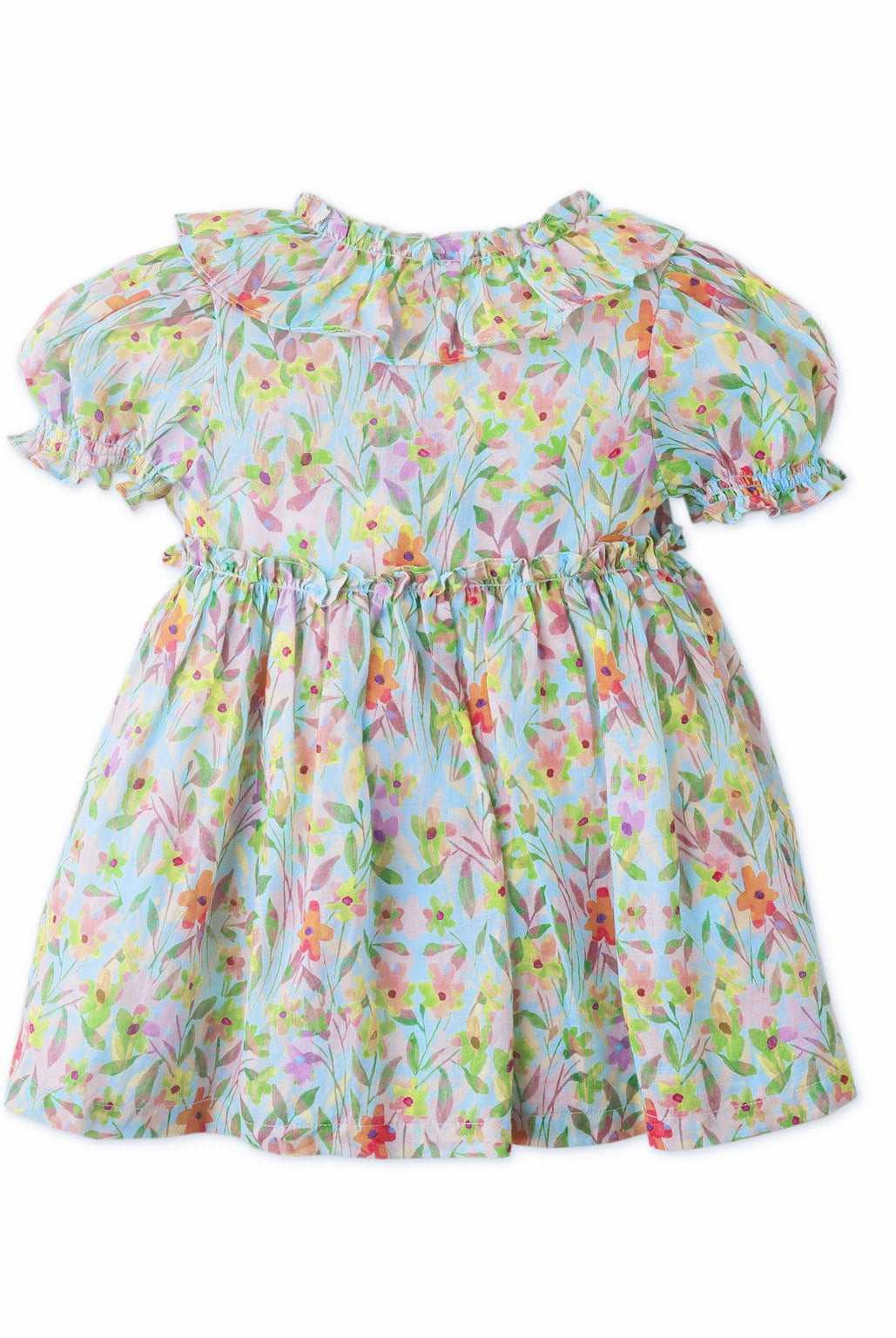 جينجرسنابس فستان بناتى رضع منقوش بكم مطاطى