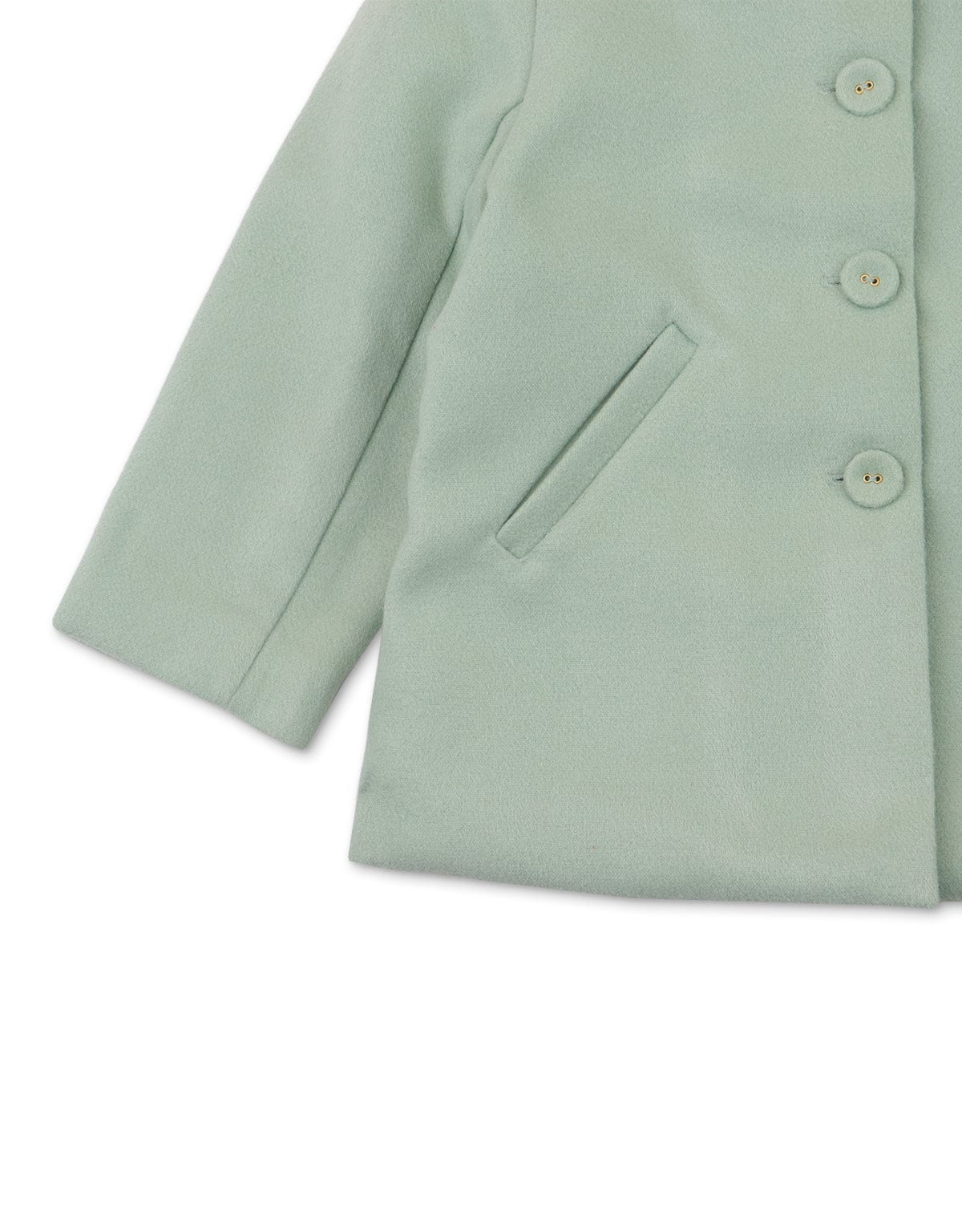 جينجرسنابس جاكت بناتي رضع بأزرار بياقة فرو أخضر