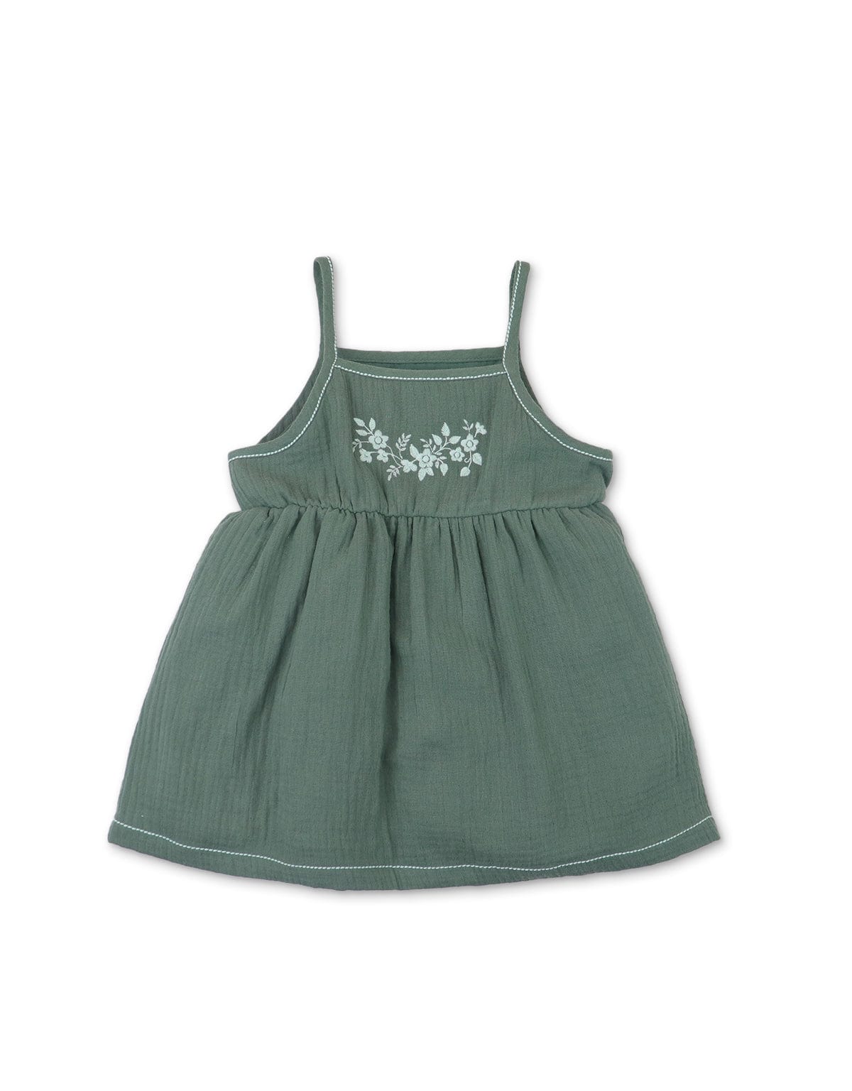 جينجرسنابس طقم فستان بناتي رضع حمالات وبلوزة كم متعدد الألوان