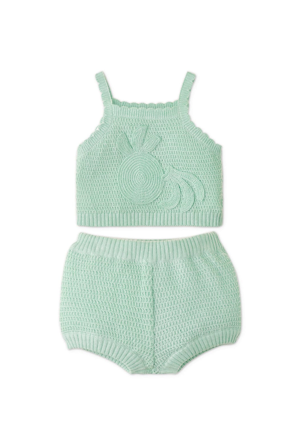 جينجرسنابس طقم مواليد مطرز بناتى