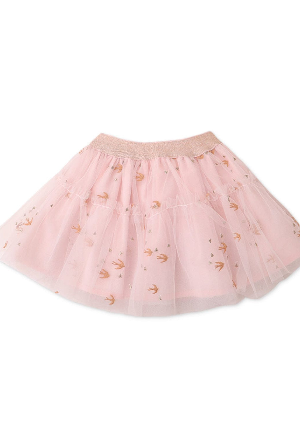 جينجرسنابس طقم تنورة بيبي بناتي قصيرة مكشكشة منقوشة وردي