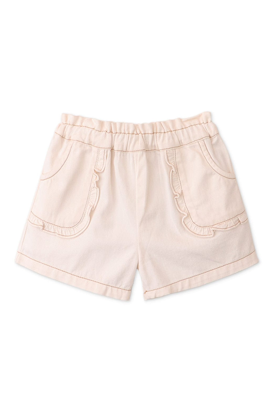 جينجرسنابس شورت قصير بناتي رضع مكشكش أوف وايت