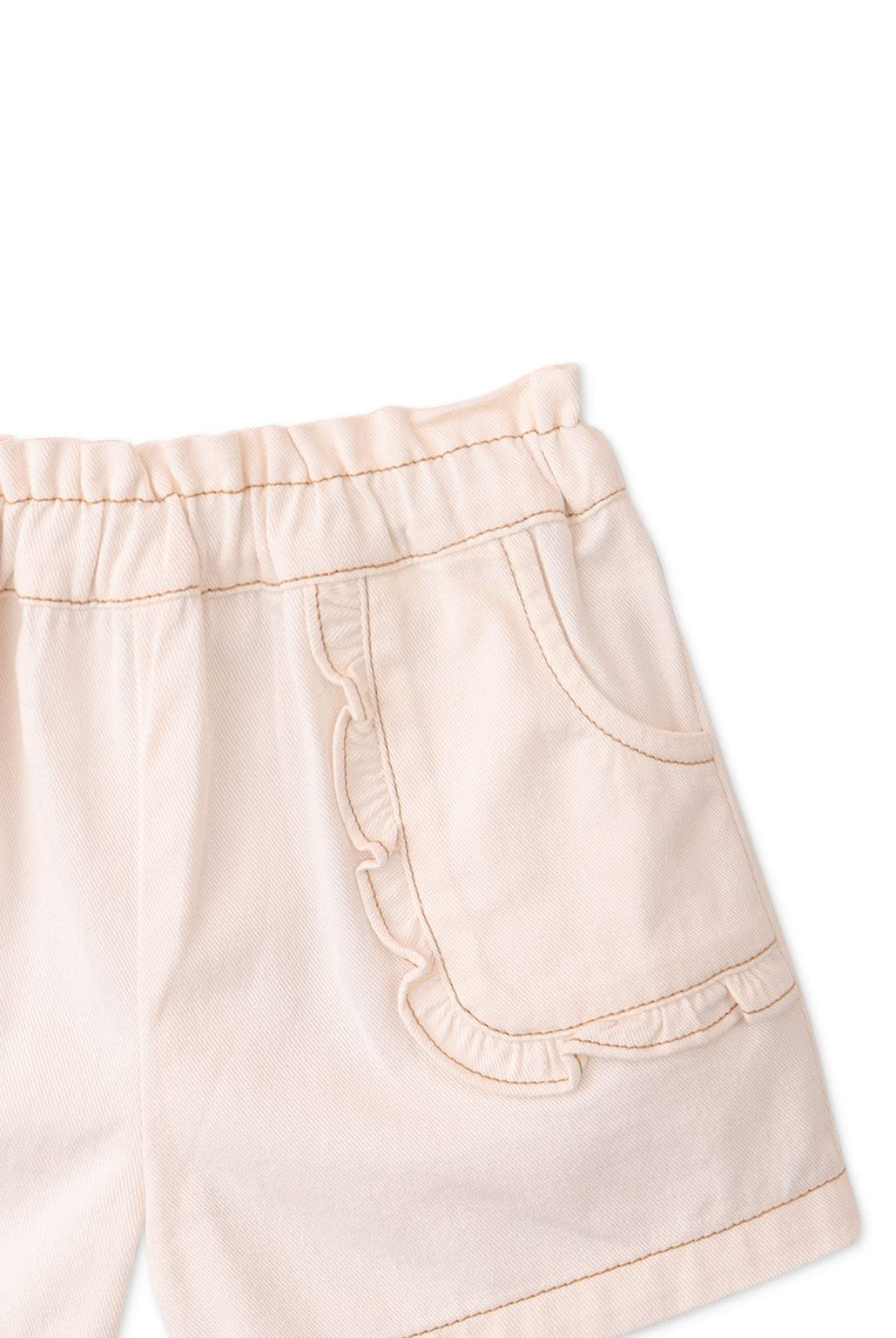 جينجرسنابس شورت قصير بناتي رضع مكشكش أوف وايت