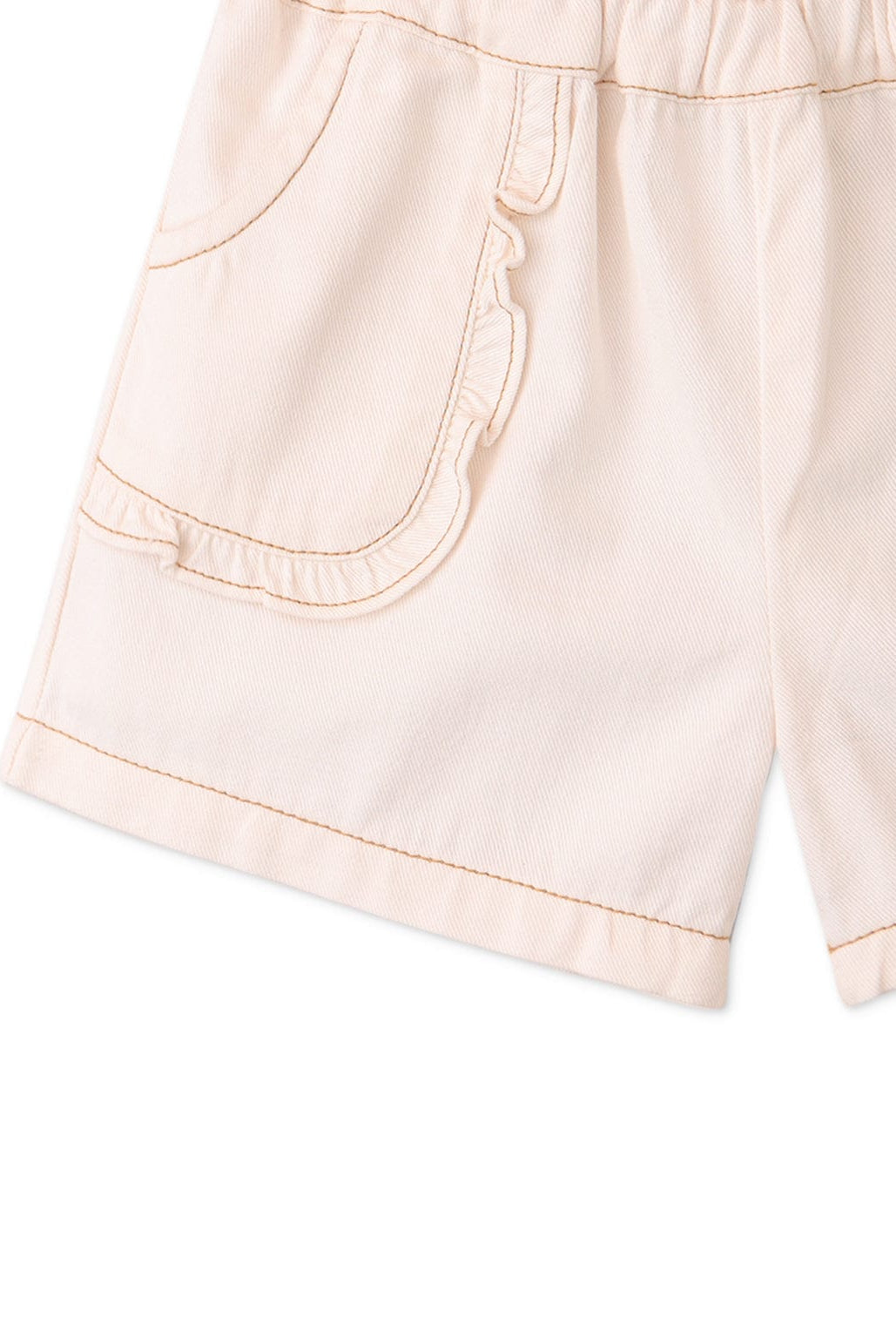 جينجرسنابس شورت قصير بناتي رضع مكشكش أوف وايت