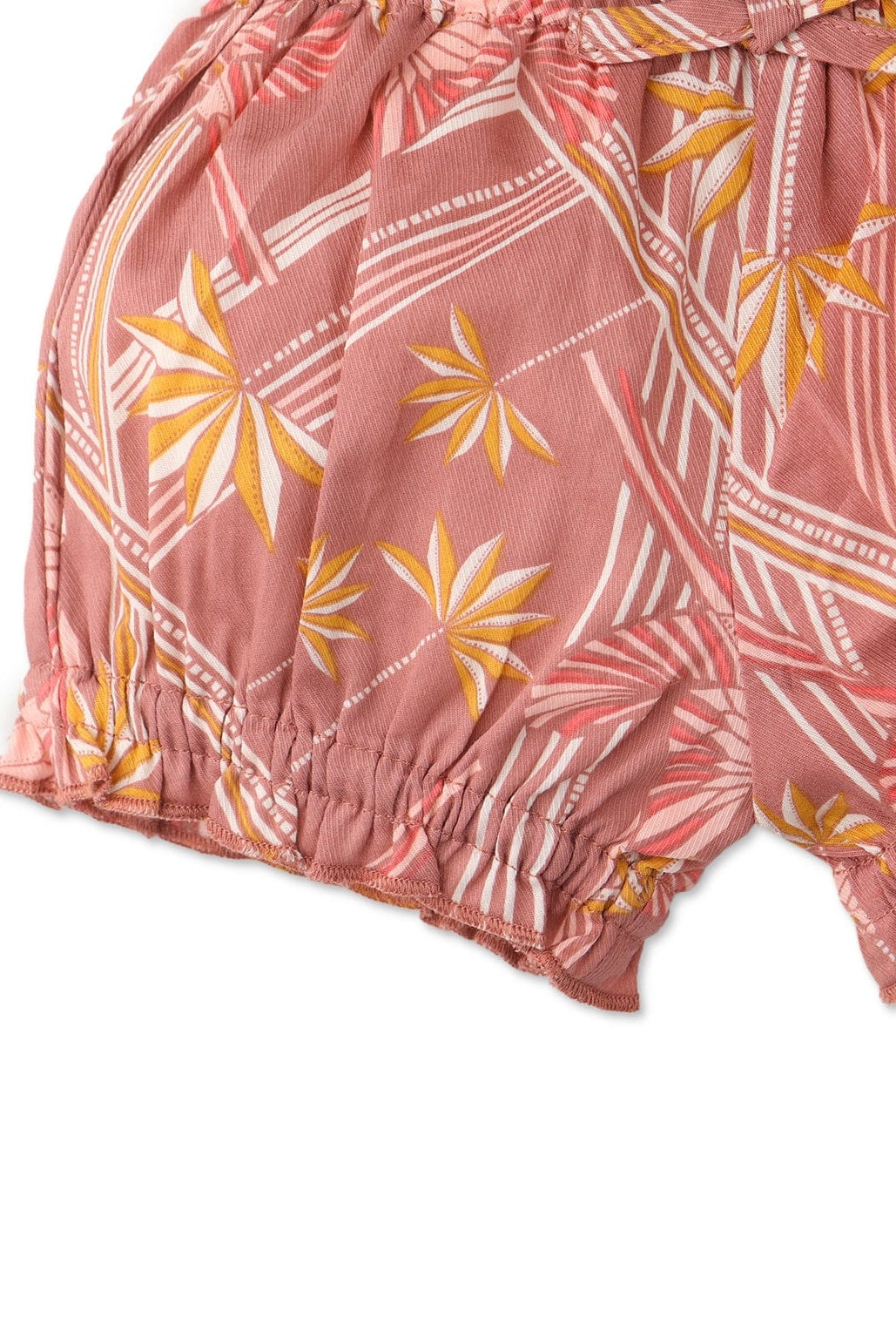 جينجرسنابس شورت مشجر بيبي بنات بفيونكة أمامية متعدد الألوان